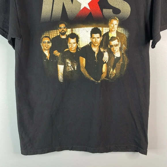 INXS Unisex Band Concert T-Shirt Baddie Front Back Graphic Tour 2006-07 Black M - Picture 5 of 11